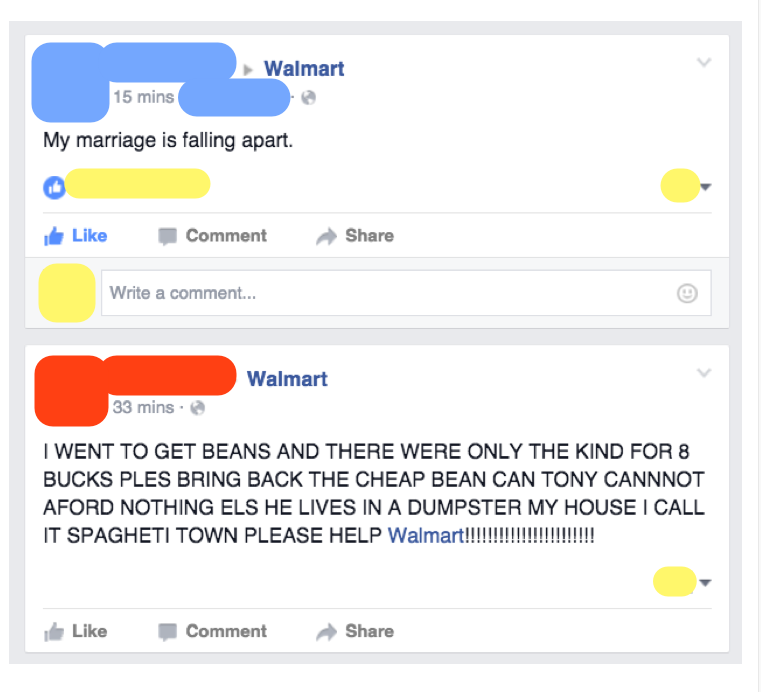 Walmart customers not having it