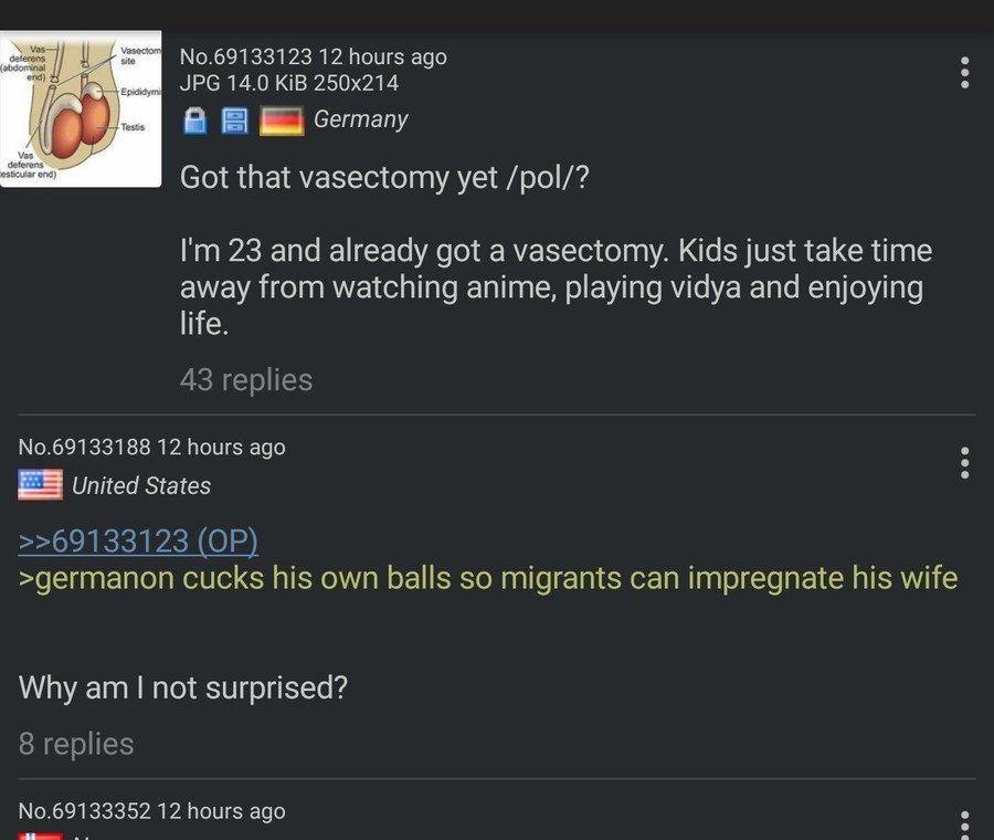 /pol/ gets a vasectomy