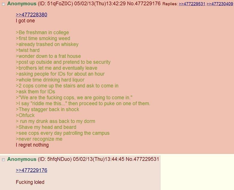 Anon is a freshman in college