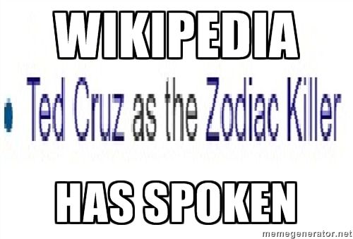 Ted cruz Is The Zodiac killer