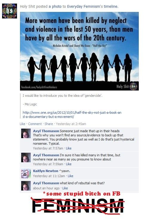 Feminism. The art of replacing braincells with empty air