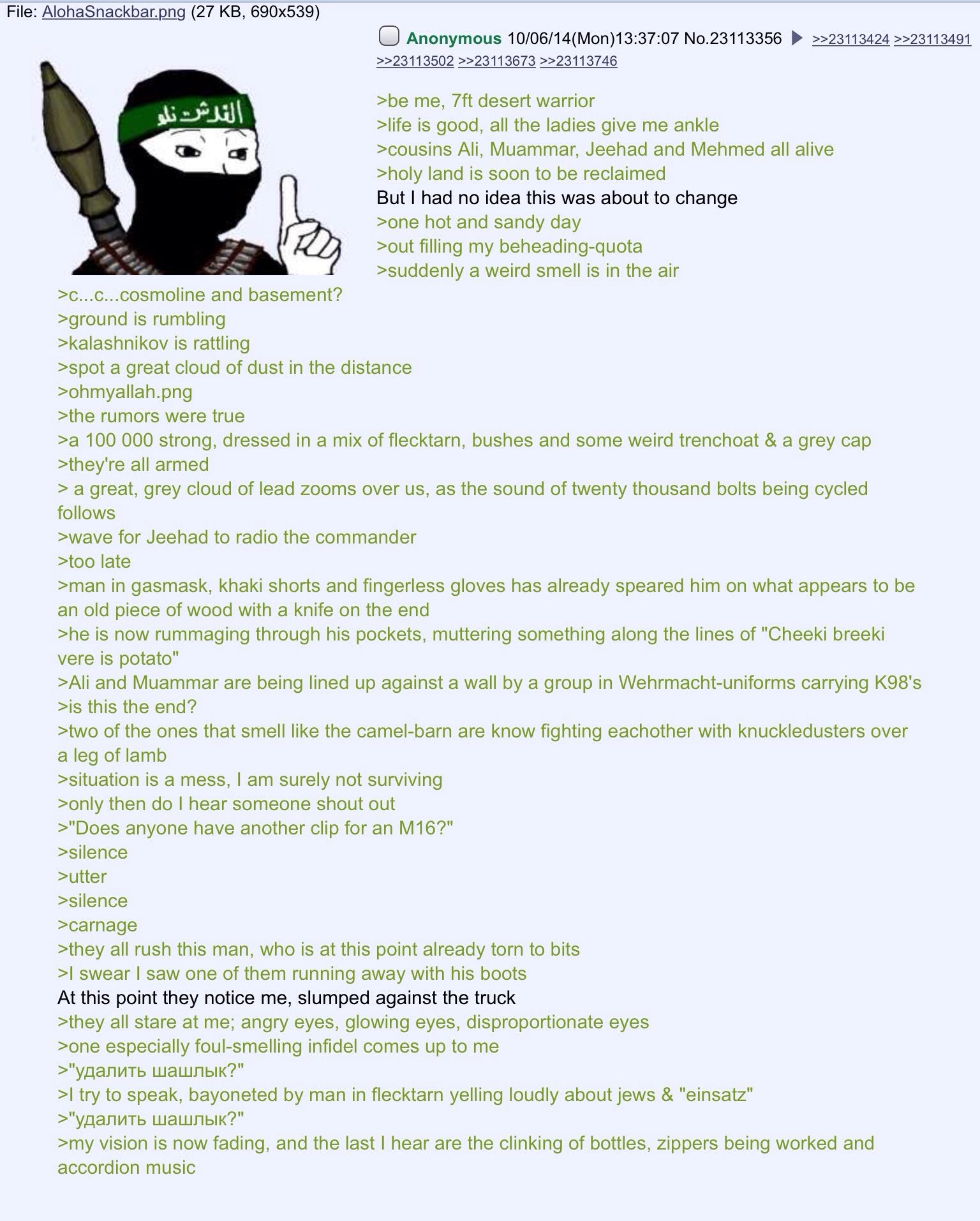 ISIS encounter glorious /k/