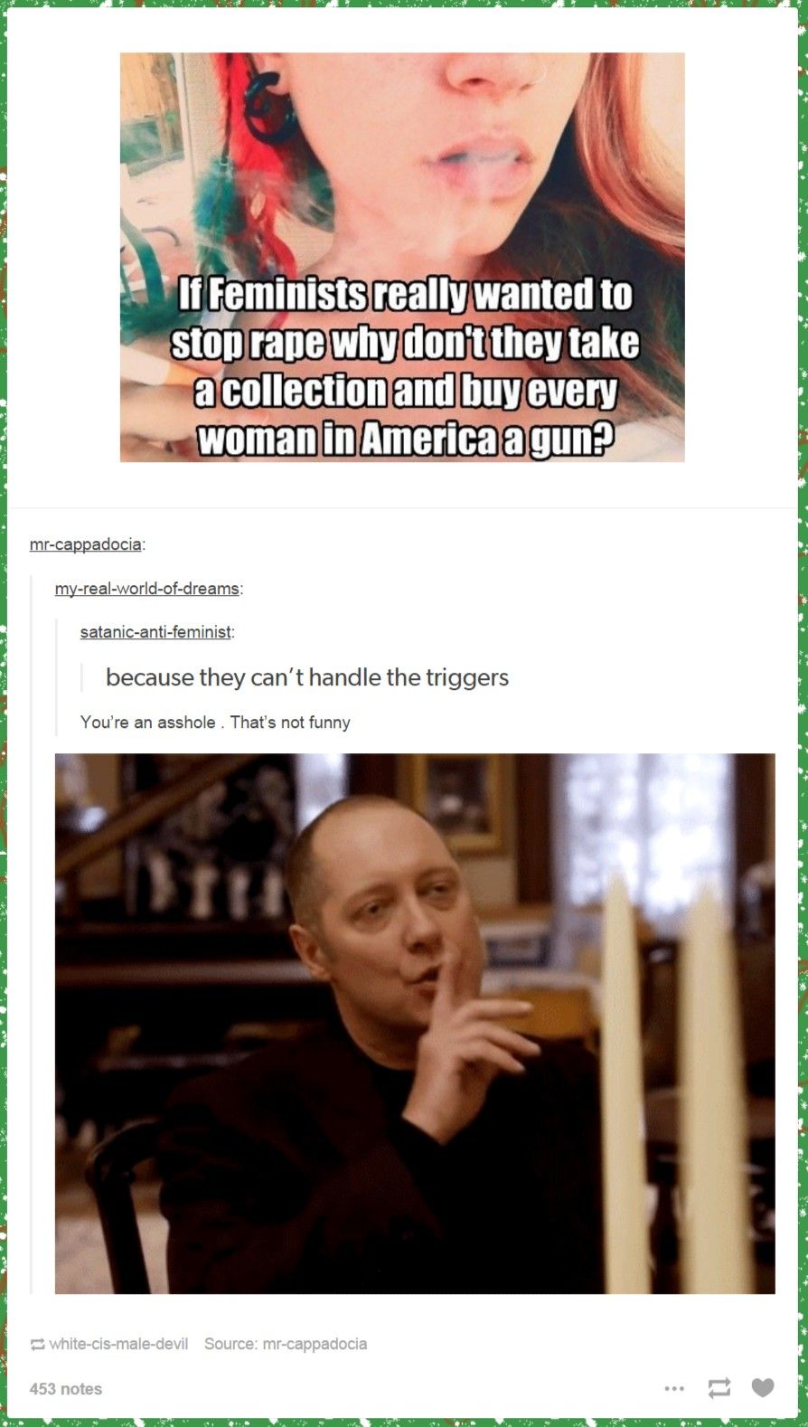 Feminist can't deal with gun
