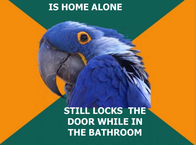 Paranoid parrot strikes again!