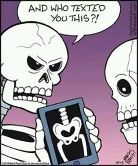 Stop sending nudes to Mr. Skeltal he has a wife.