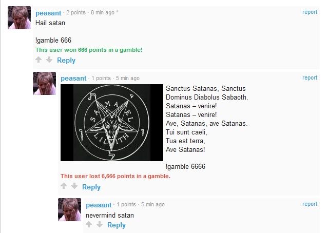Satan likes