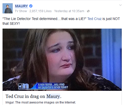 When Ted Cruz wants the womens vote