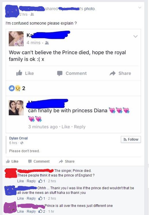 Some Facebook stupidity