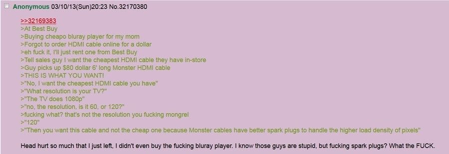 Anon goes to a retail store