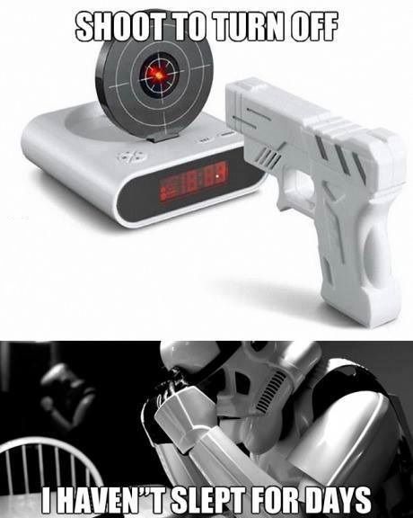Storm trooper alarm clock