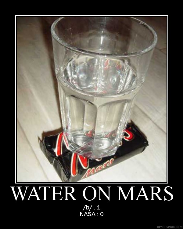 I knew it that there is water on mars