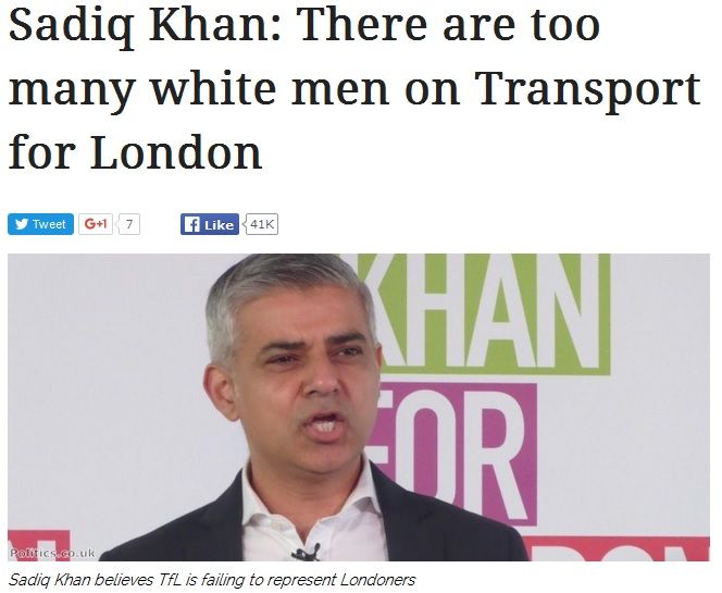 The new Mayor of London literally wants to exterminate white people