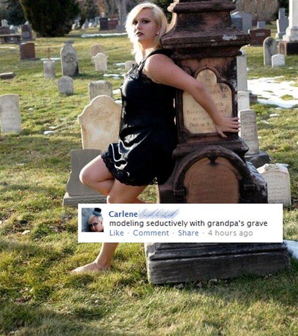Modeling seductively with Grandpa's Grave