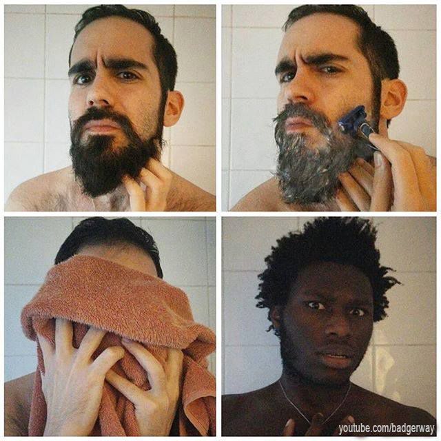 Everyone looks different when they shave