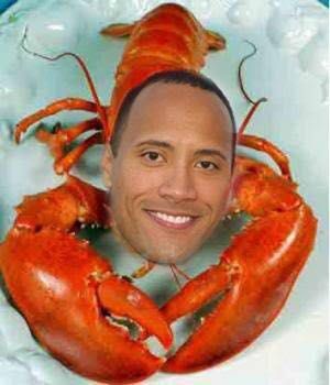 My friend caught a rock lobster, about a 1 in 7 billion chance. Some say If you try real hard you can actually smell what he is cooking.