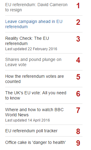 BBC Priorities - EU, EU .. office cake might just kill you