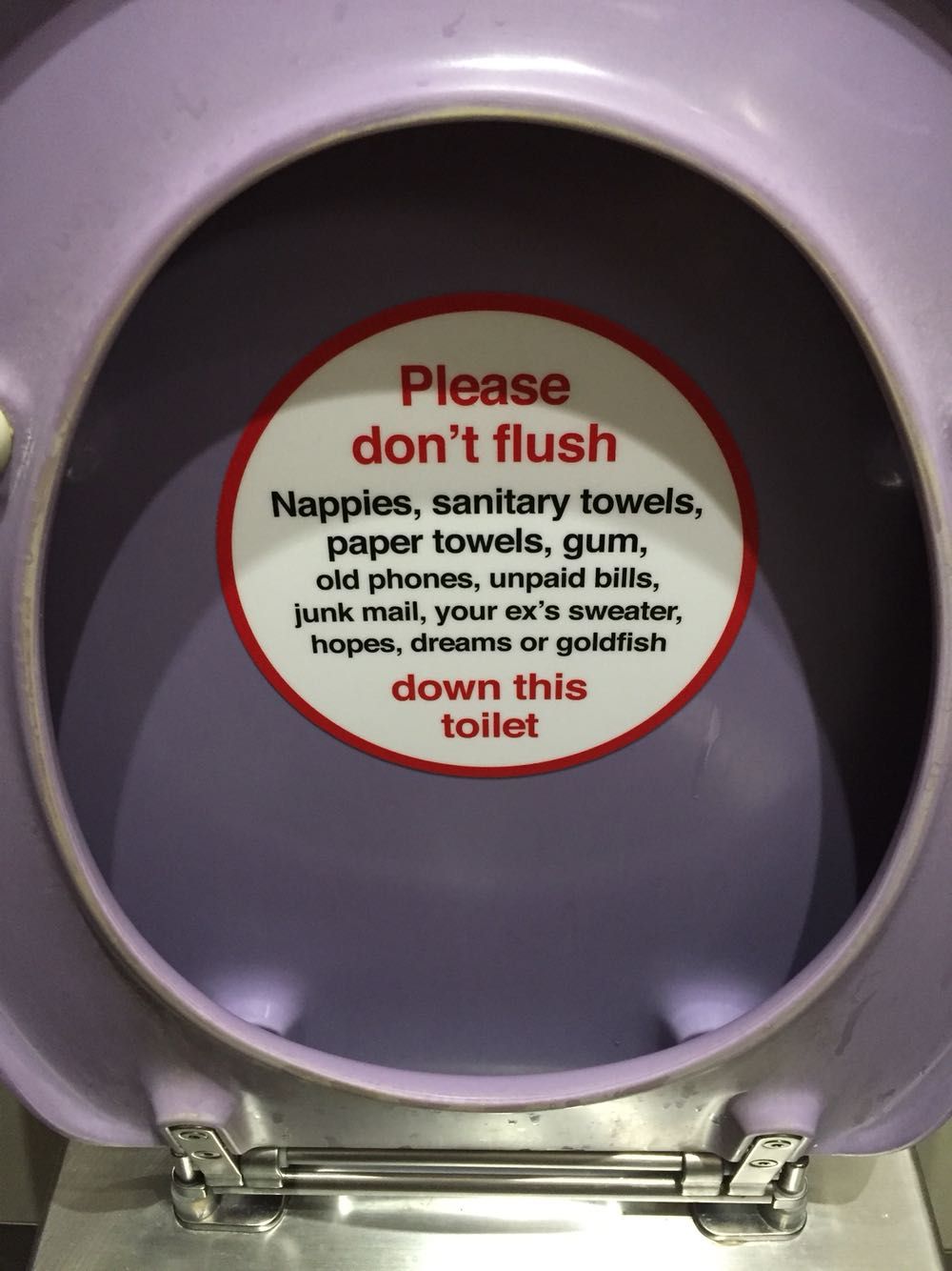 Please don't flush...