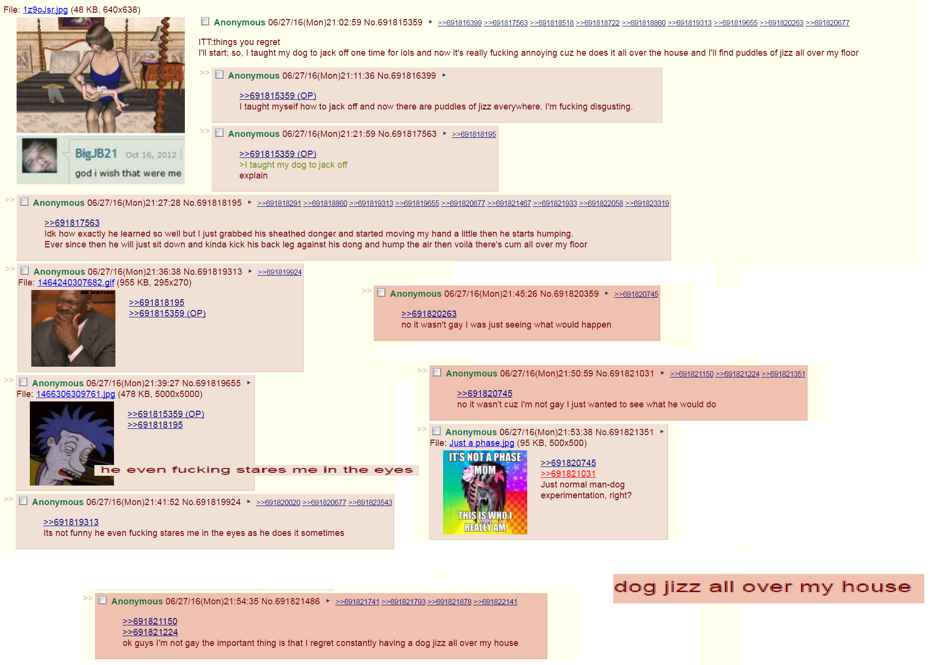 Anon teaches his dog