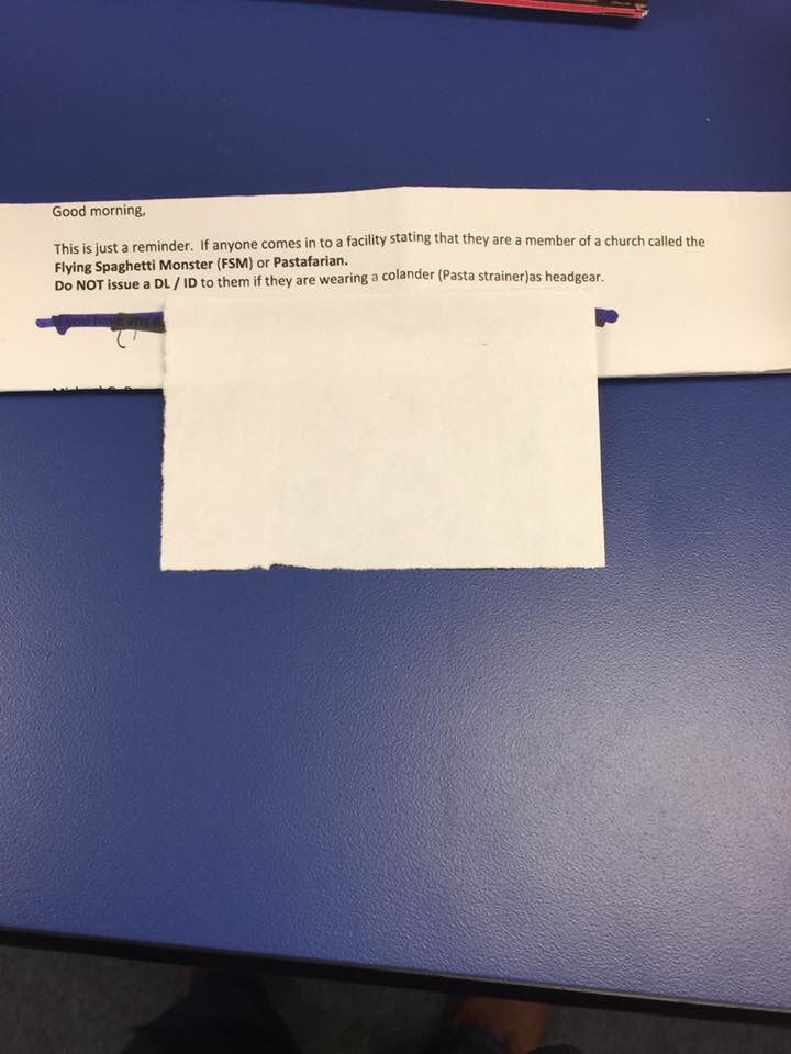 A friend of mine works at the DMV. This is what he received today. Love it
