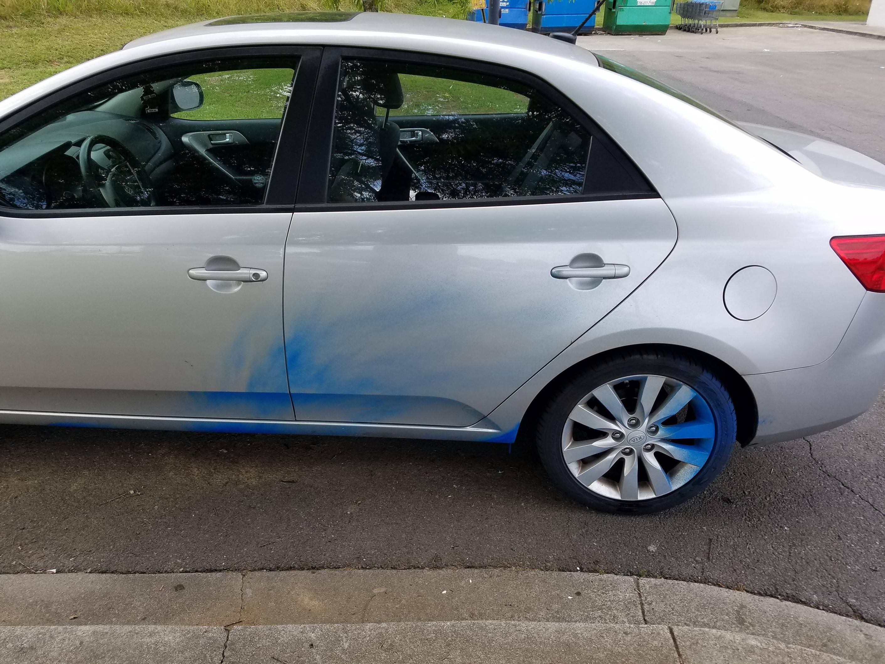 Ran over a smurf village on my way to work