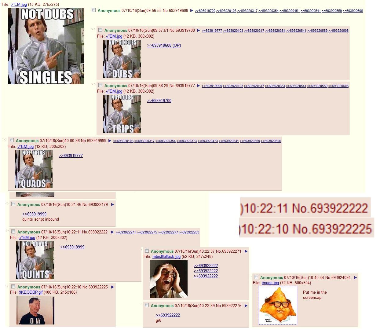 I rate this thread scripted/10 (Too slow Chris)
