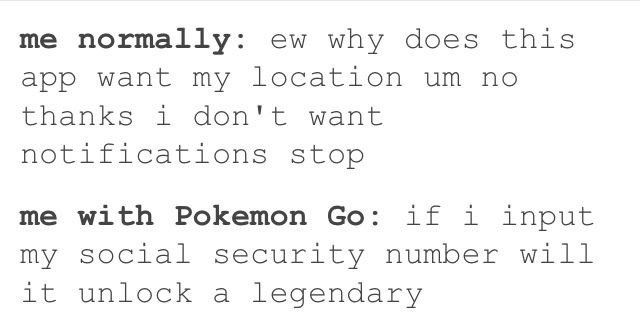 Other Apps vs Pokémon Go
