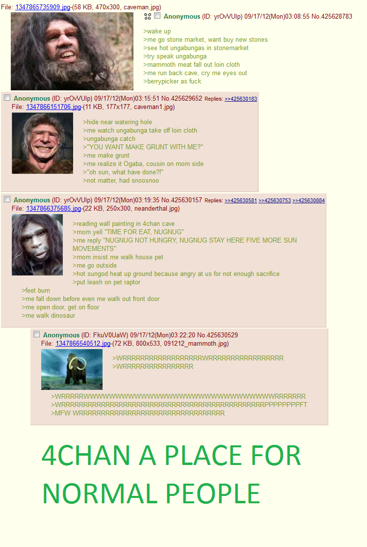 Anon is in the stone age