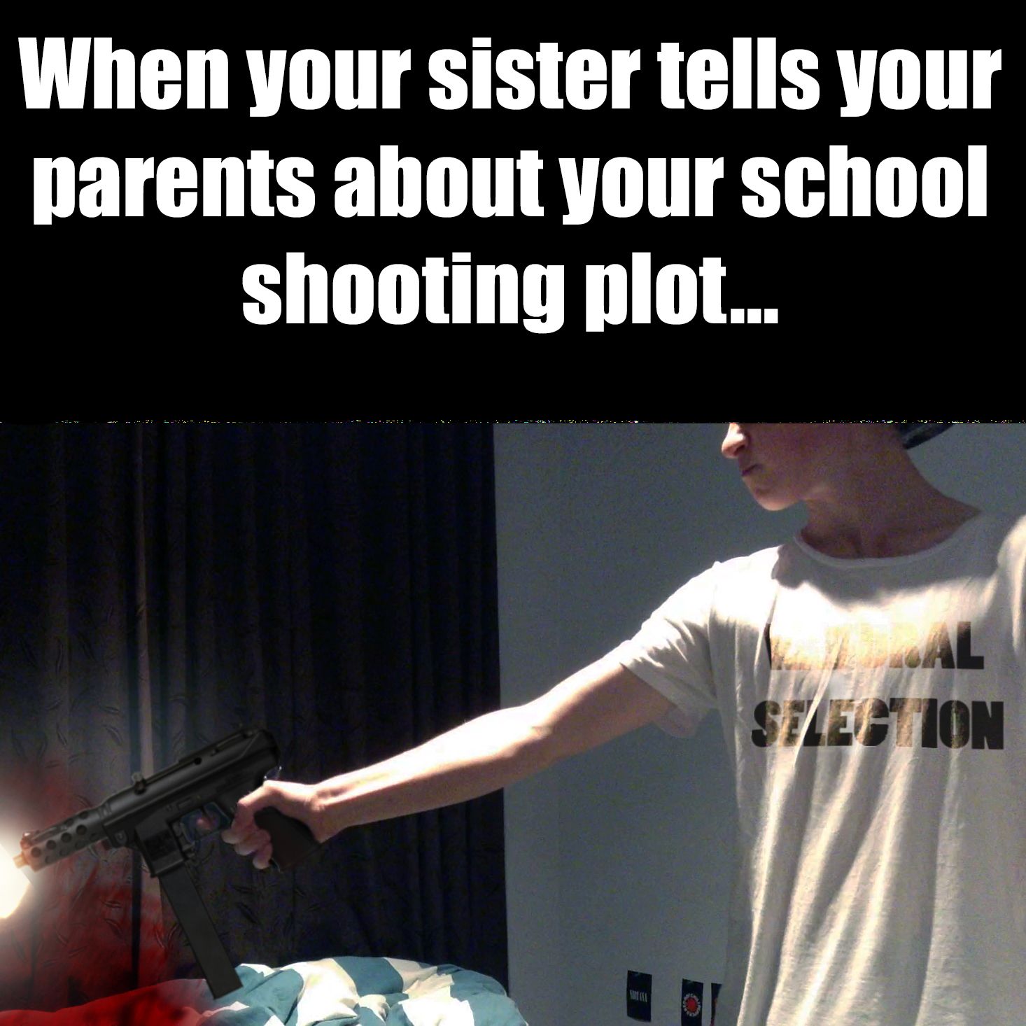 She saw too much, TEC-9 will fix this!