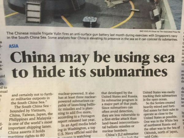 The latest in naval stealth tactics.