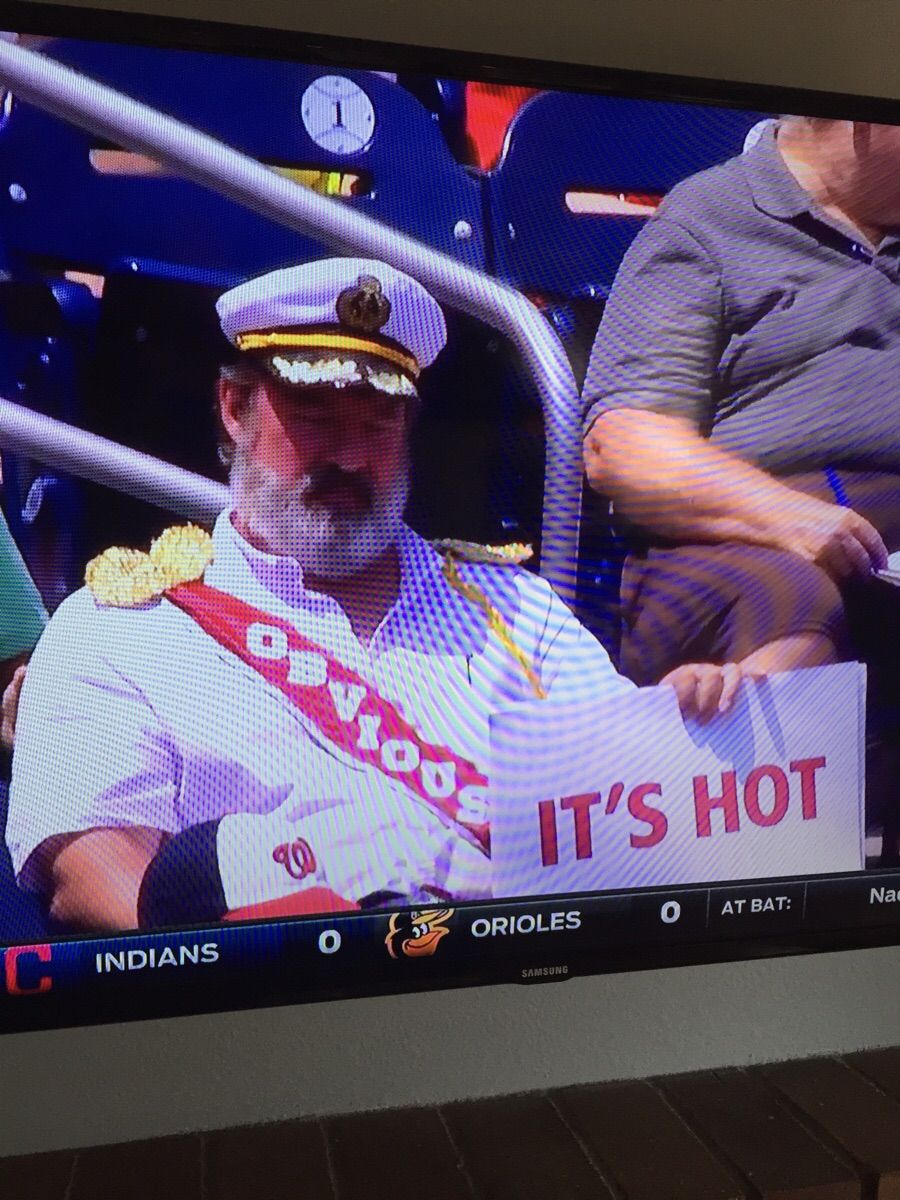 Captain Obvious at today's Padres vs. Nationals game.