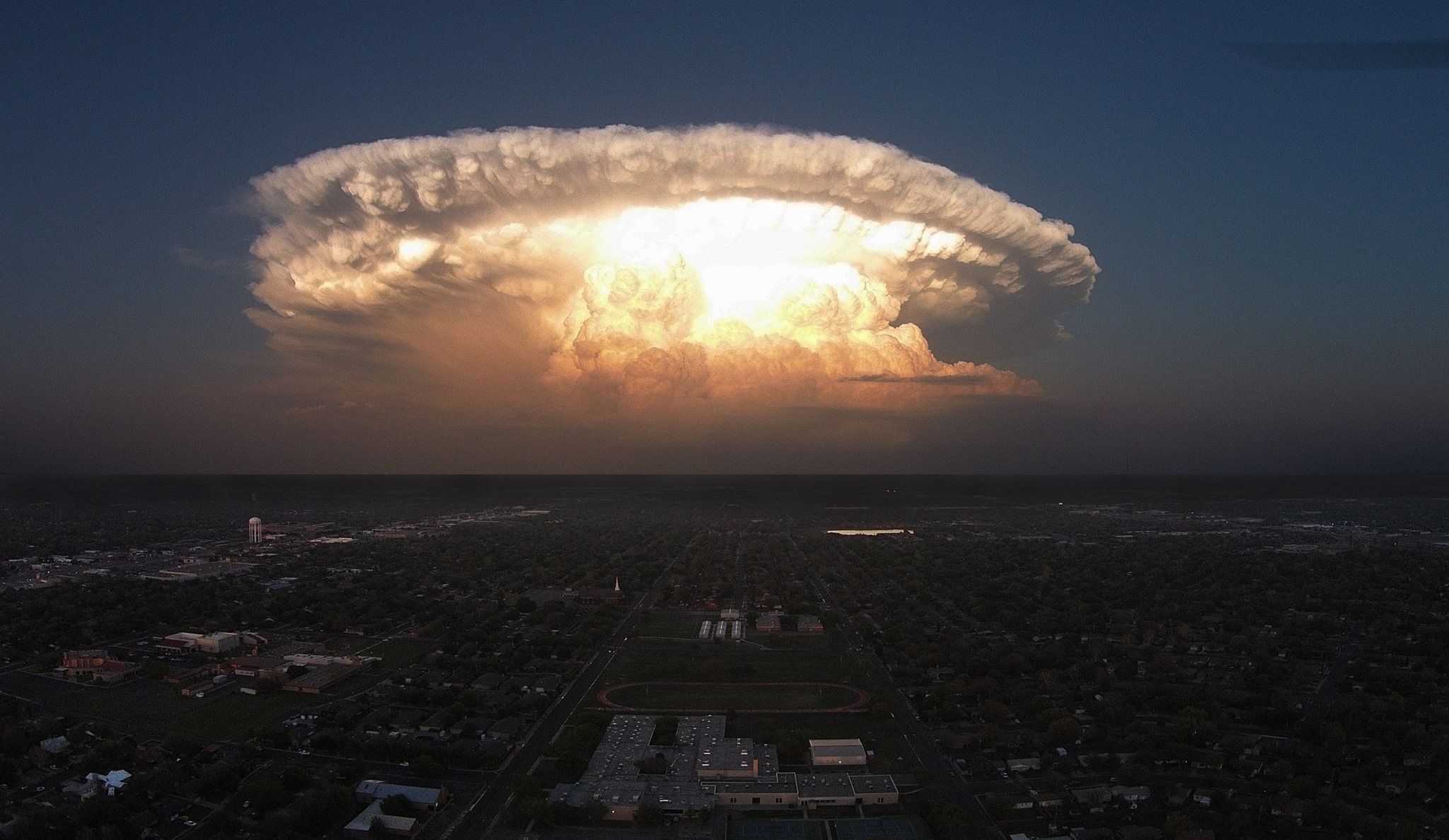 Supercell storm above Texas.