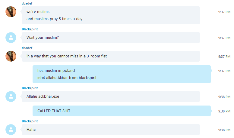Meanwhile in the HUGELOL skype chat we have...