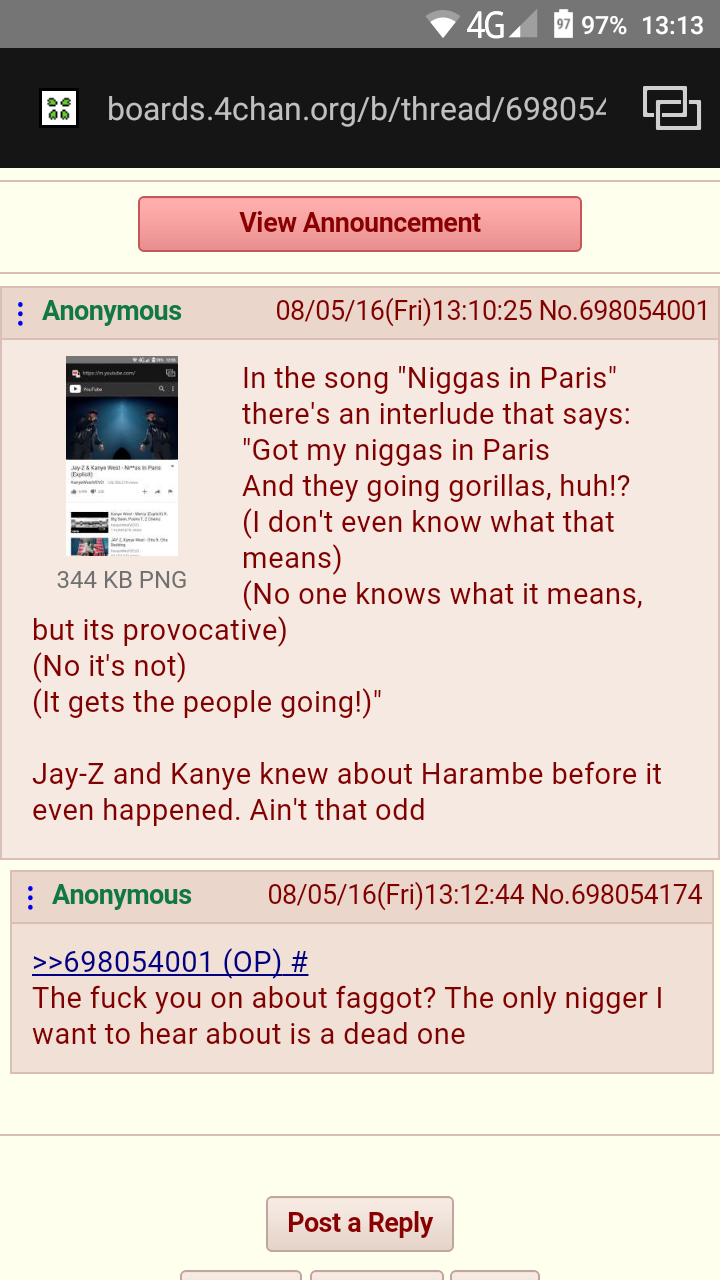 Harambe conspiracy theories on 4Chan