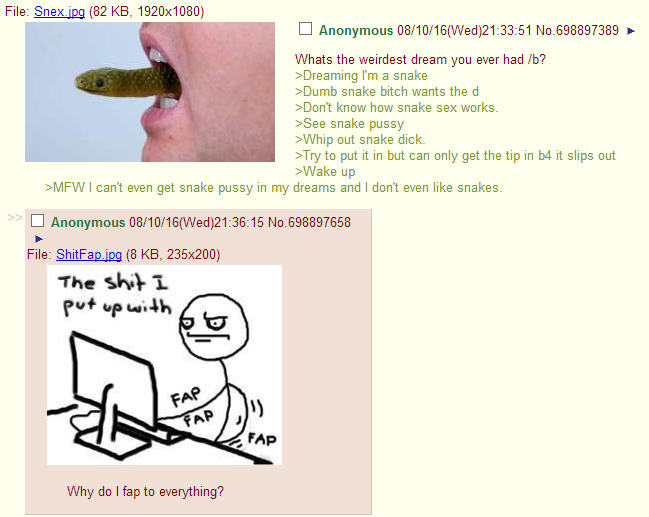 Anon has a snek dream