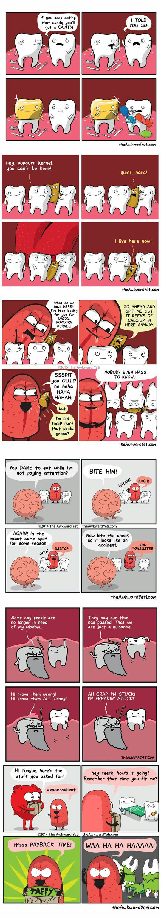 What goes down in your mouth