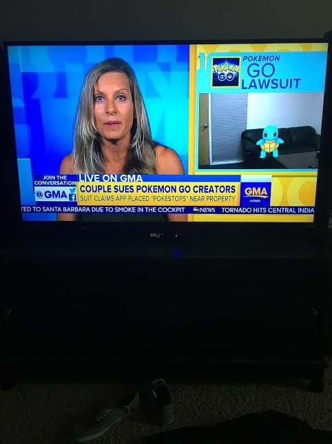 Good Morning America used the Backrrom Casting Couch set in a segment about Pokemon Go