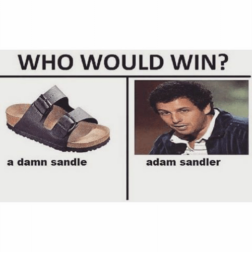 I bet on the damn sandle