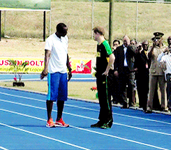Prince Harry trolling Usain Bolt