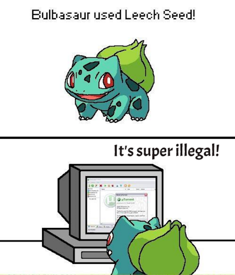 Bulbasaur in trouble with the law!