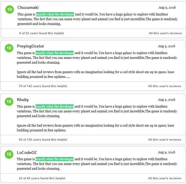 This review is exactly what the developer paid it would be