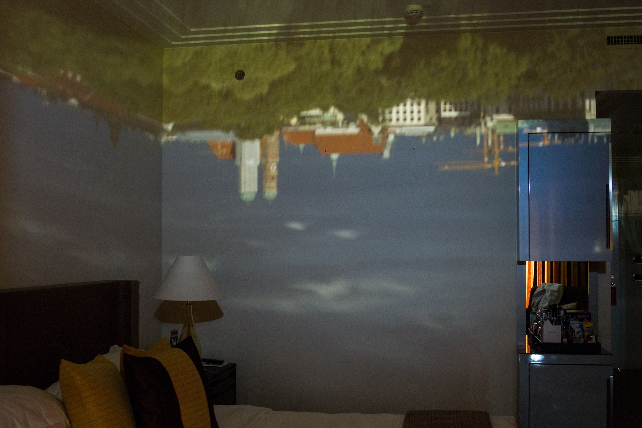 if you cover a room's windows in cardboard and cut a small hole to let in light, the entire room turns into a camera obscura