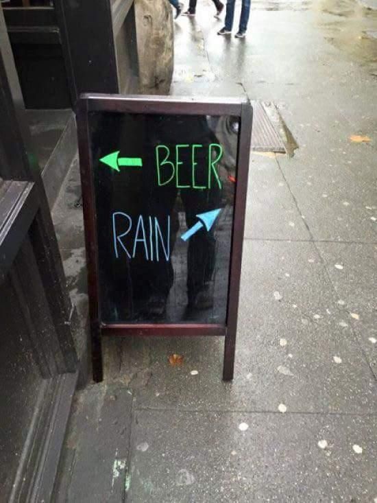 Local bar preparing us all for the incoming tropical storm.