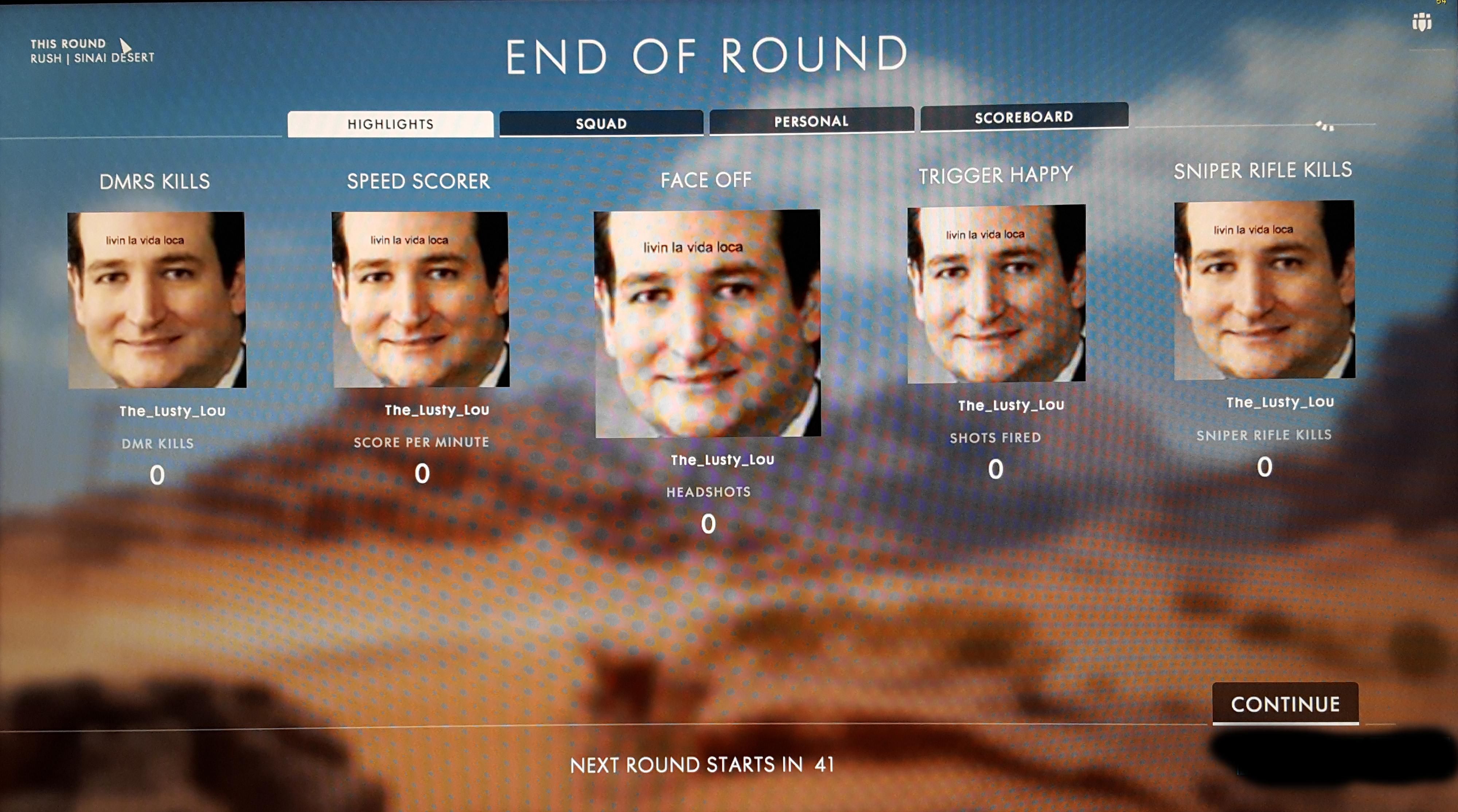 Ted Cruz Is the Best At Battlefield 1