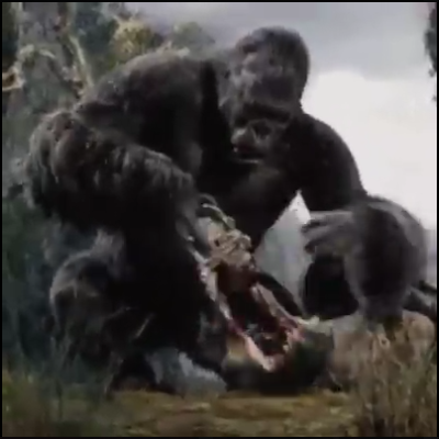 Rare footage of Harambe saving a children from a velociraptor