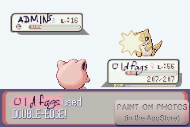 It's super effective! (sorry for the huge watermark, i tried to get the crappiest app there is)