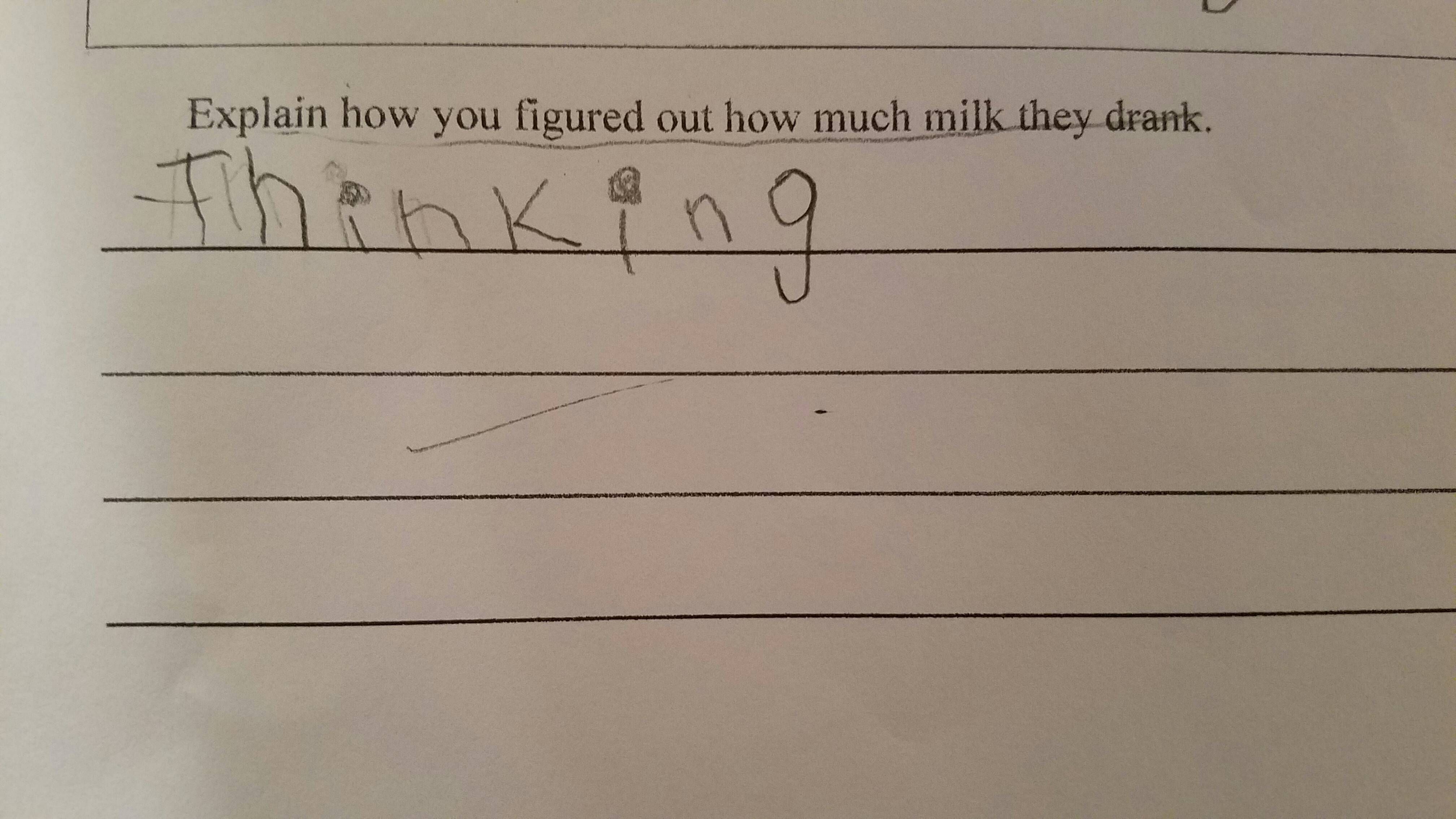 My son's best answer this week.