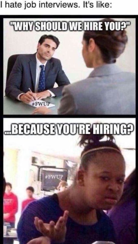 What I want to say at job interviews lately