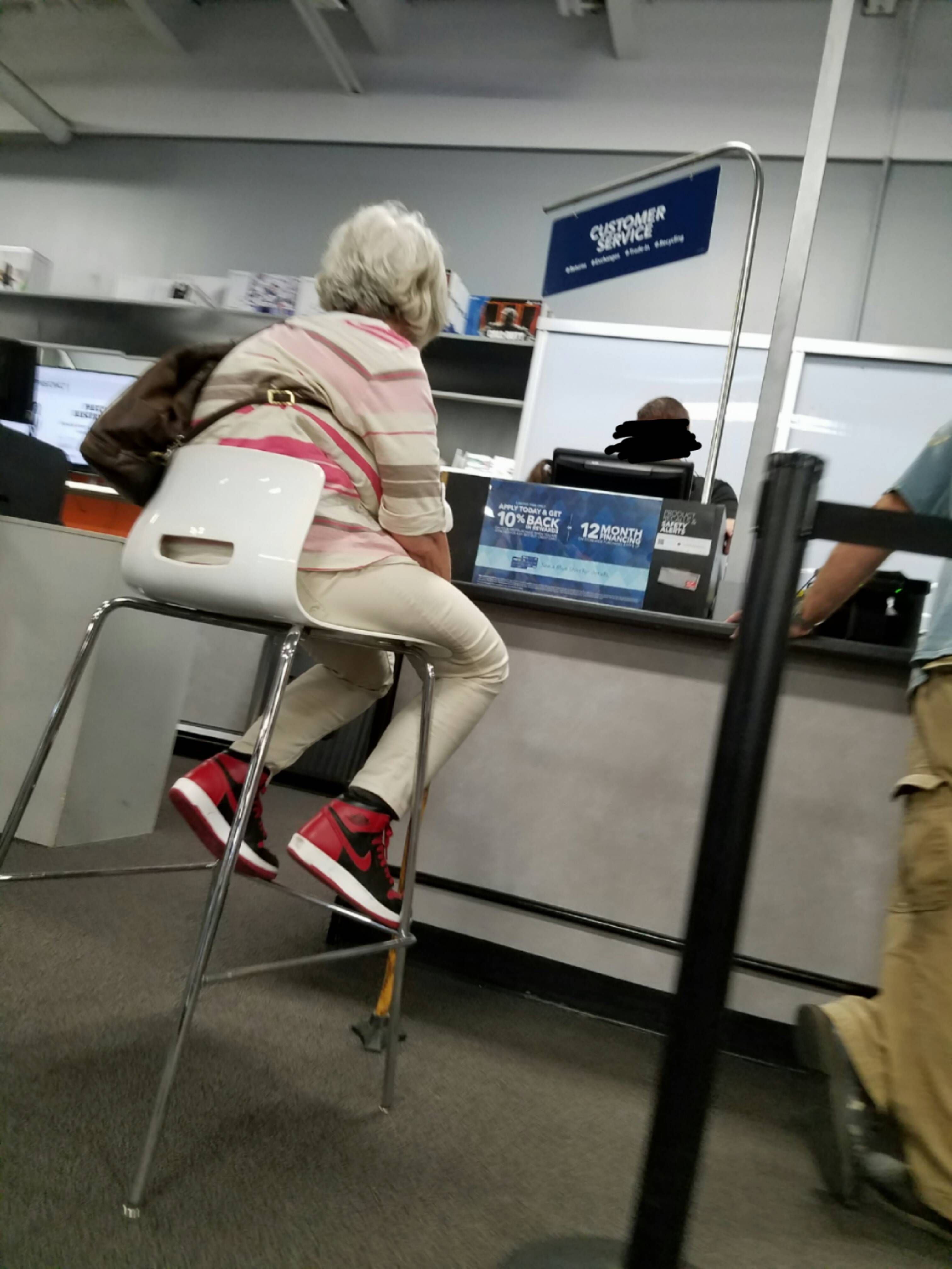 This old lady came into work, I'm still confused..