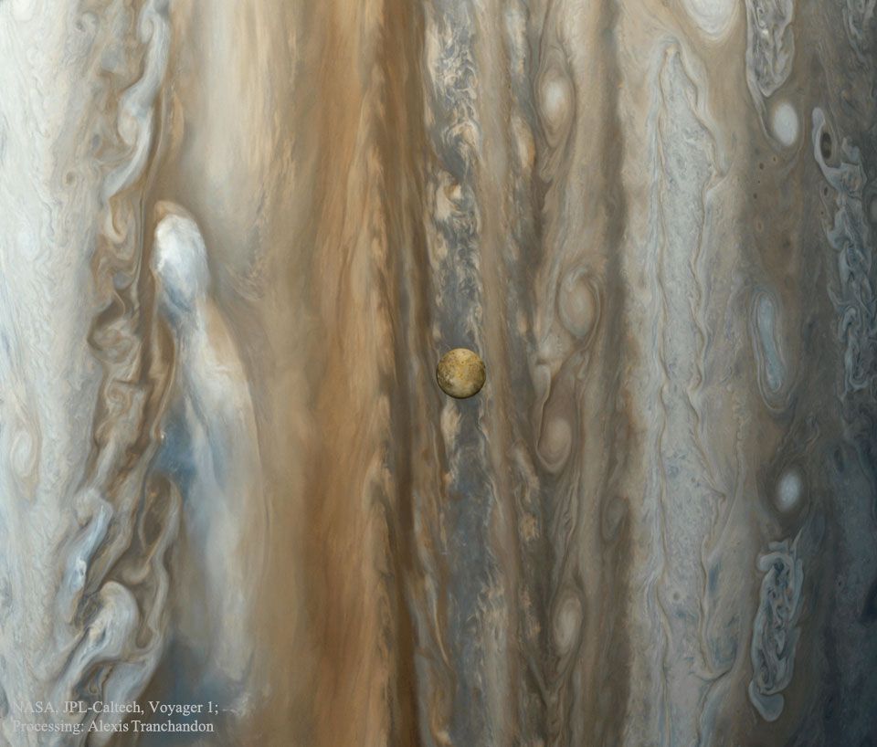 Voyager 1 took this picture of Jupiter's moon 'IO', from a distance of 8.3 million kilometers
