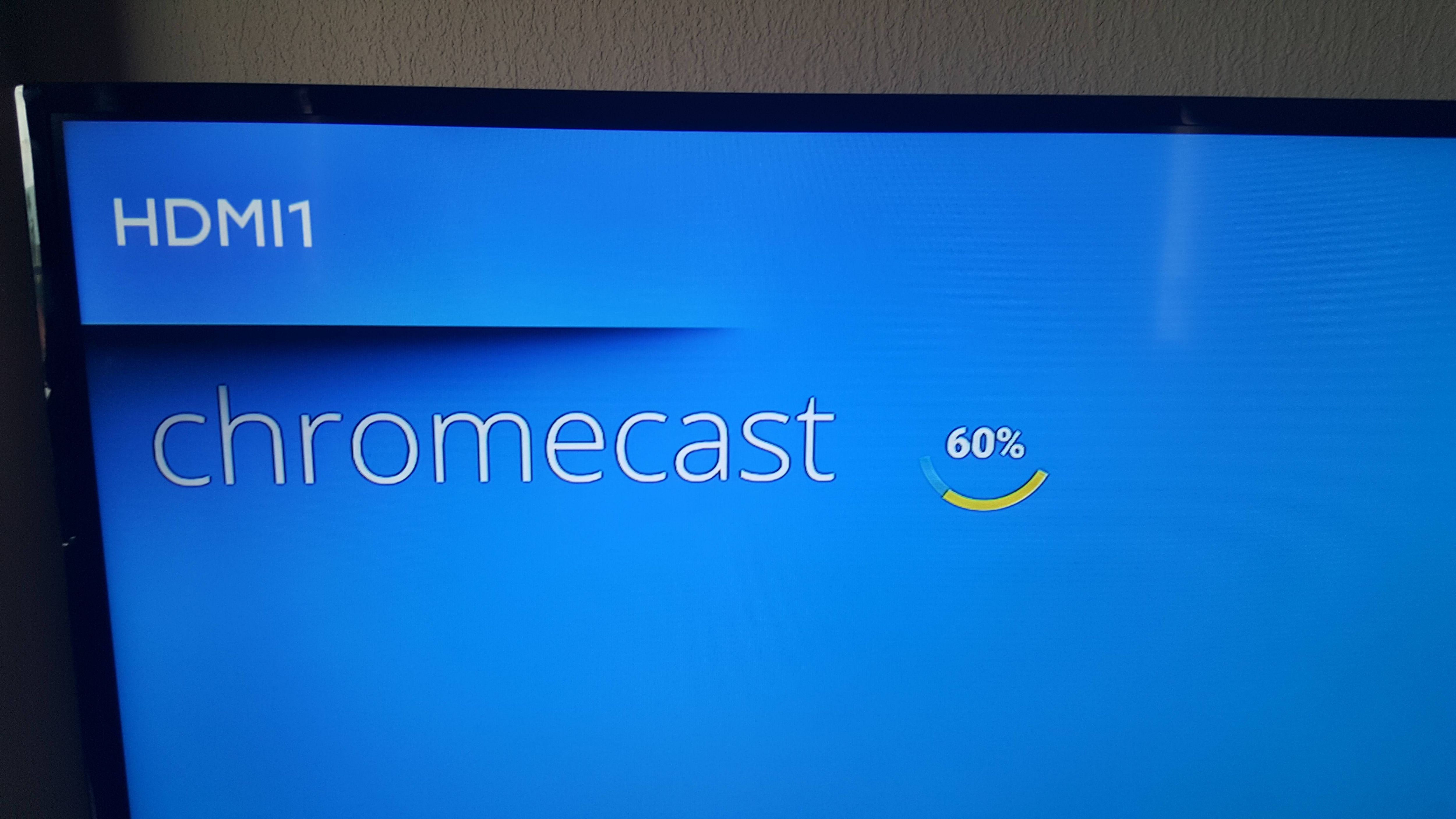 Chromecast background and tv's interface overlay are exactly the same color.